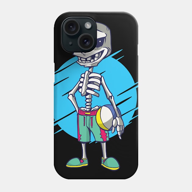 skeleton volley beach Phone Case by pmeekukkuk