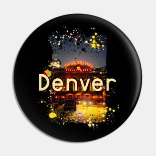 Denver Colorado City splatter design Pin