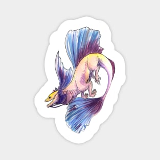 Betta Dragon Fantasy Illustration Magnet