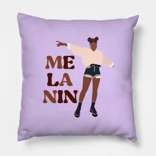 Melanin Black African Girl Woman Pillow