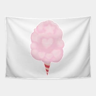 Cotton Candy, Hearts and Star Tapestry