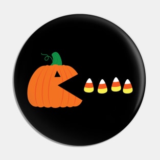 Halloween Pumpkin eating candy corn Pin