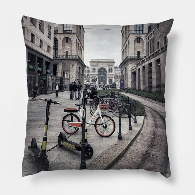 Scooters & Bikes Pillow by eleonoraingrid