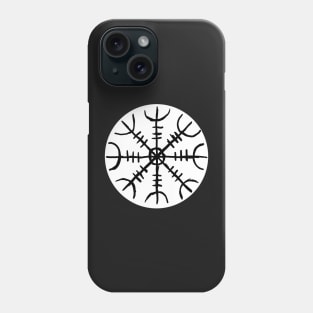 Helm of Awe (Ægishjálmur) round Phone Case