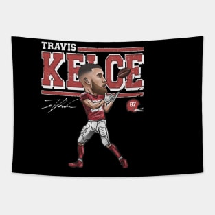 Travis Kelce Kansas City Cartoon Tapestry