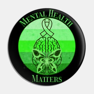 Mental Health Awareness Mental Health Matters Retro Sunset Pin