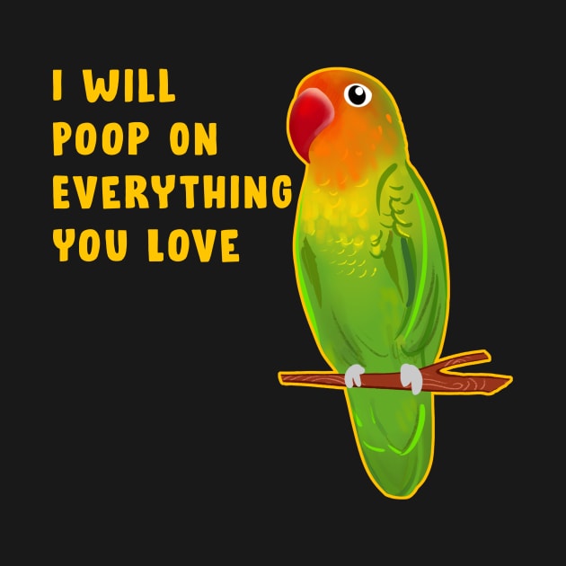 Funny Agapornis LoveBird by SusanaDesigns