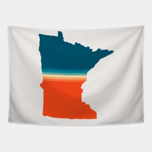 Minnesota State Retro Map Tapestry