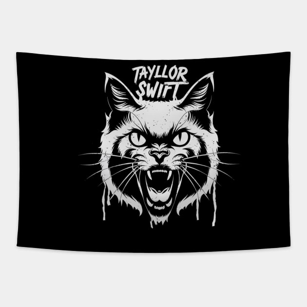 Angry Cat Swift Tapestry by Aldrvnd