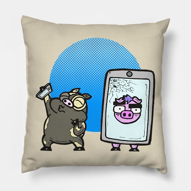 Cell Phone Time! Pillow by calavara