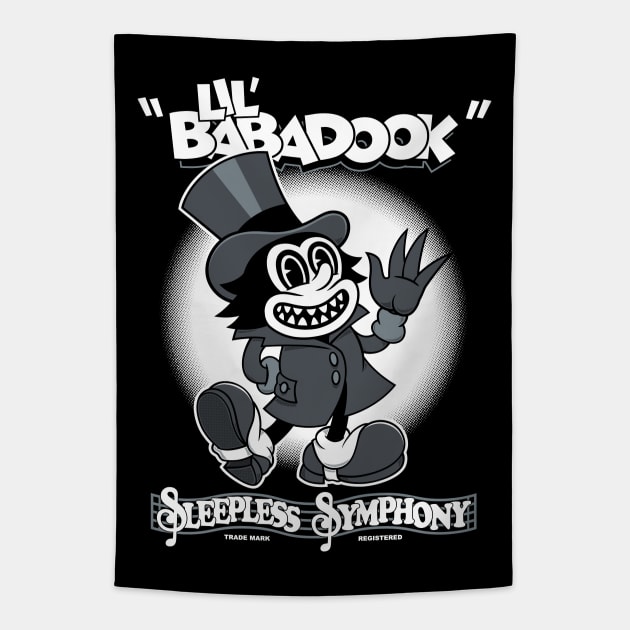 Lil Babadook - Creepy Cute Vintage Cartoon Horror - Rubberhose Tapestry by Nemons