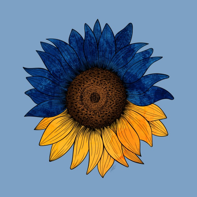 Support Ukraine Sunflower Blue Gold Colors by rmcbuckeye