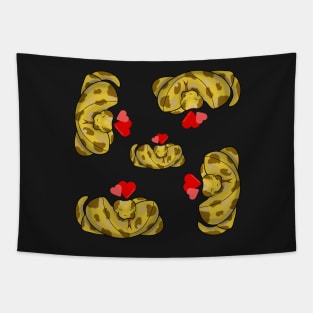 Banana Python Love Hearts Tapestry