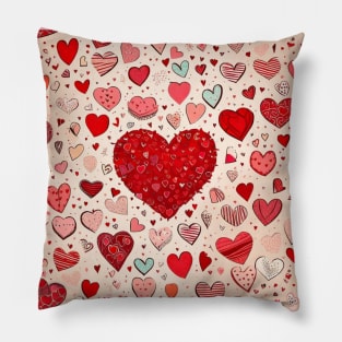 Valentines day gift ideas red hearts gift ideas Pillow