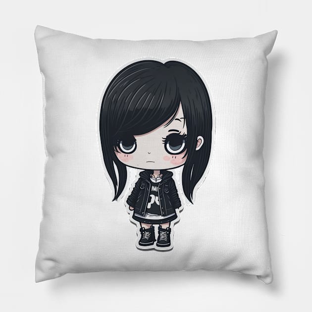 little emo girl Pillow by Majkel&Majkel