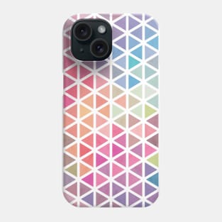 Geometric Fractal Triangles Bubblegum Rain Phone Case