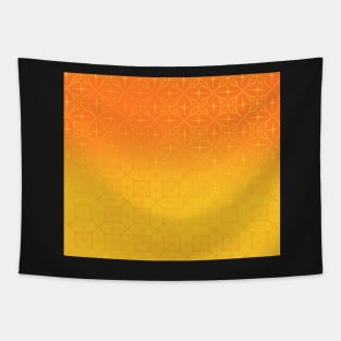 Yellow gradient w.pattern Tapestry