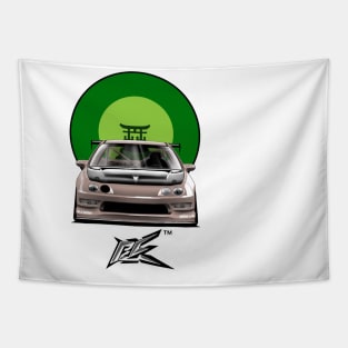 integra type r racecar lowered gold chrome Tapestry