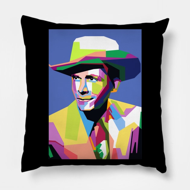 Abstract Hank Williams in WPAP Pillow by smd90