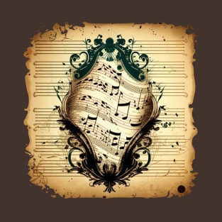 musical score in the mirror T-Shirt