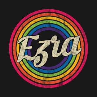 Ezra - Retro Rainbow Faded-Style T-Shirt