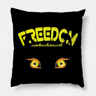 Freedom Shadow Eyes Own Vintage Gift Dark Eyes Pillow