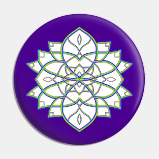 Psychedelic Mandala Flower Pin