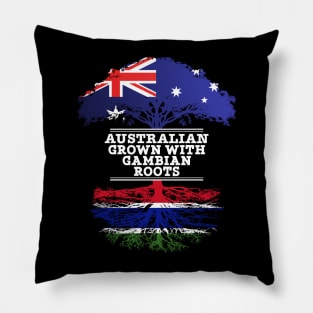 Australian Grown With Gambian Roots - Gift for Gambian With Roots From Gambia Pillow