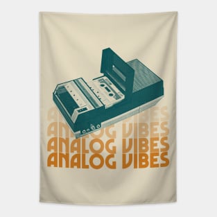 Analog Vibes ∆∆ 80s Cassette Player Design Tapestry