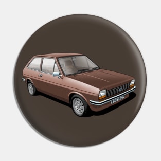 Ford Fiesta Mk 1 in roman bronze Pin