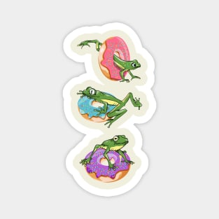 Funny frogs and doughnuts Magnet