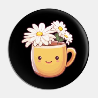 Cute camomile tea cup of calm Pin