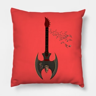 Awesome fantasy guitar, steampunk Pillow