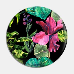 Seamless tropical flower Pin