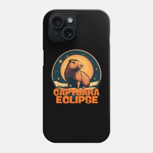 Total Solar Eclipse Capybara 2024 Phone Case