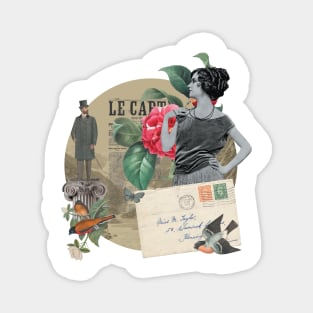 The Letter - Vintage Inspired Collage Illustration Magnet
