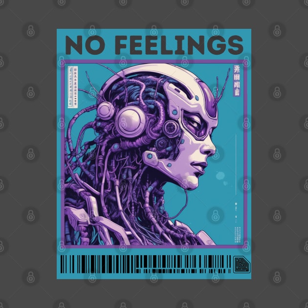 No feelings aesthetic cyborg cyberpunk by Tanguarts