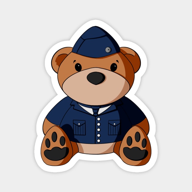 Military Teddy Bear Magnet by Alisha Ober Designs