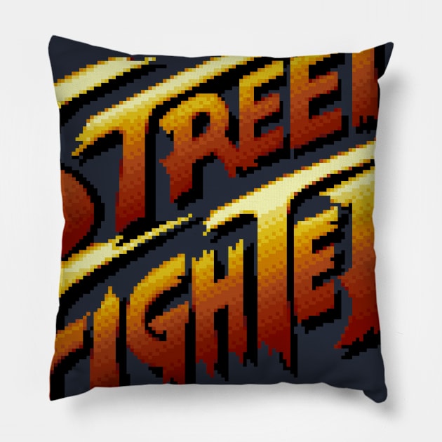 Street Fighter 16 bit Pillow by Quillix