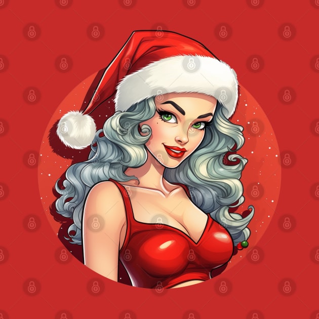 Xmas Pin Up Lady by The Little Store Of Magic