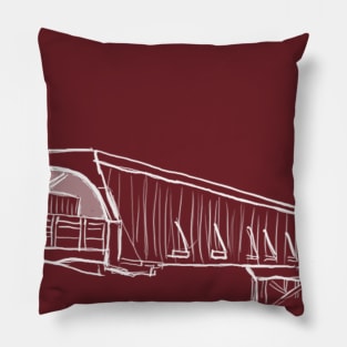 roseman covered bridge Pillow