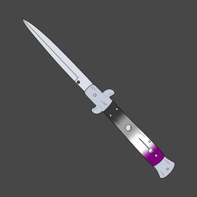 Asexual Pride Knife by NeonSierraArt