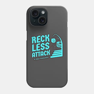 Reckless Attack Podcast Main Logo Bright Blue Phone Case