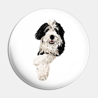 Finley the Bernadoodle Pin