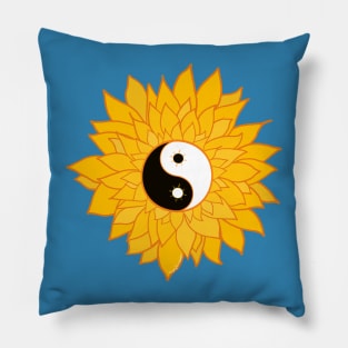 Peace Love & Sunflowers: YinYang Pillow