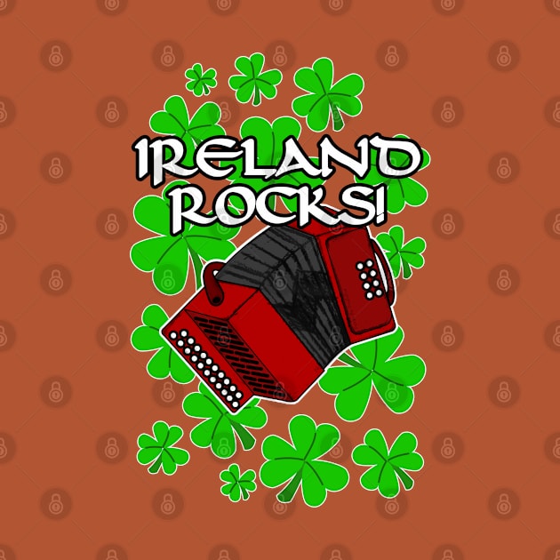 Ireland Rocks Accordion Irish St Patrick's Day by doodlerob