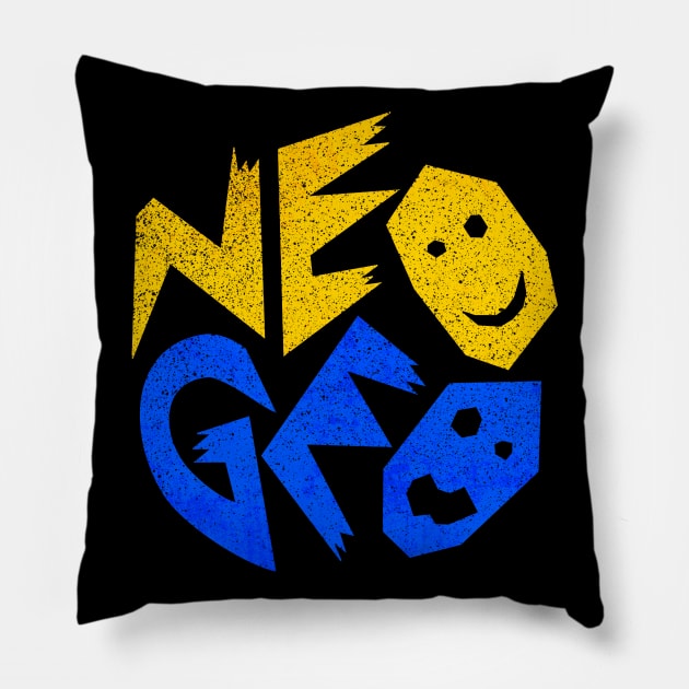 Neo Geo Logo Pillow by Super Retro City