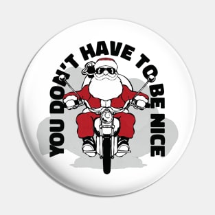 Santa claus riding motorcycle Pin
