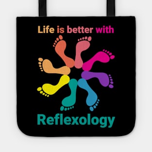 Life is better with reflexology (foot pinwheel) Tote