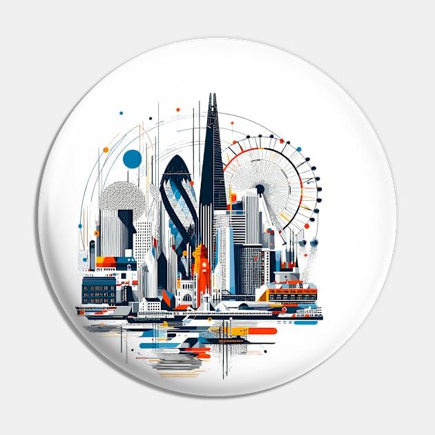 Skyline London Pin by sapphire seaside studio